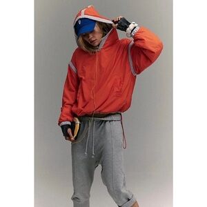 Free People Movement Don’t Back Down Nylon Pullover Hoodie -Electric Sunset